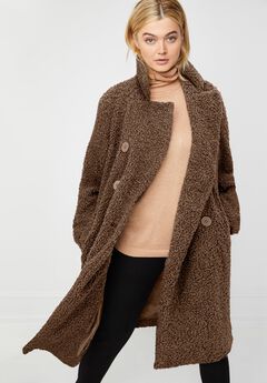 Double-Breasted Teddy Coat