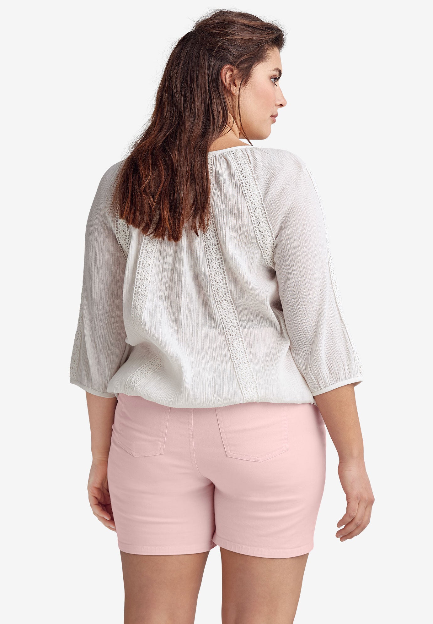 Stretch 5-Pocket Shorts, PALE BLUSH, on-hover image number 1