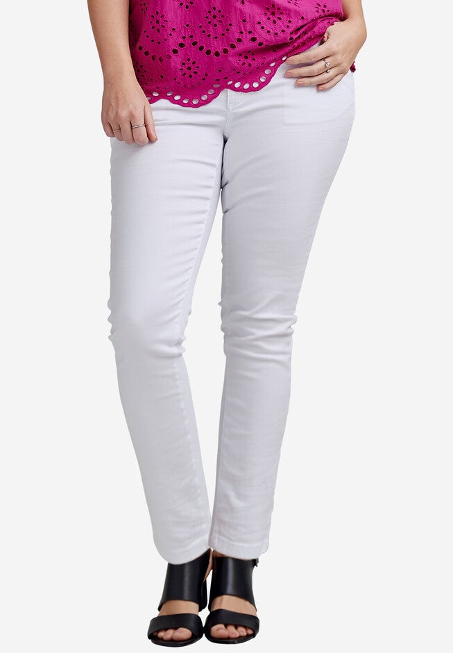 Slim 5-pocket Jeans, WHITE, hi-res image number null