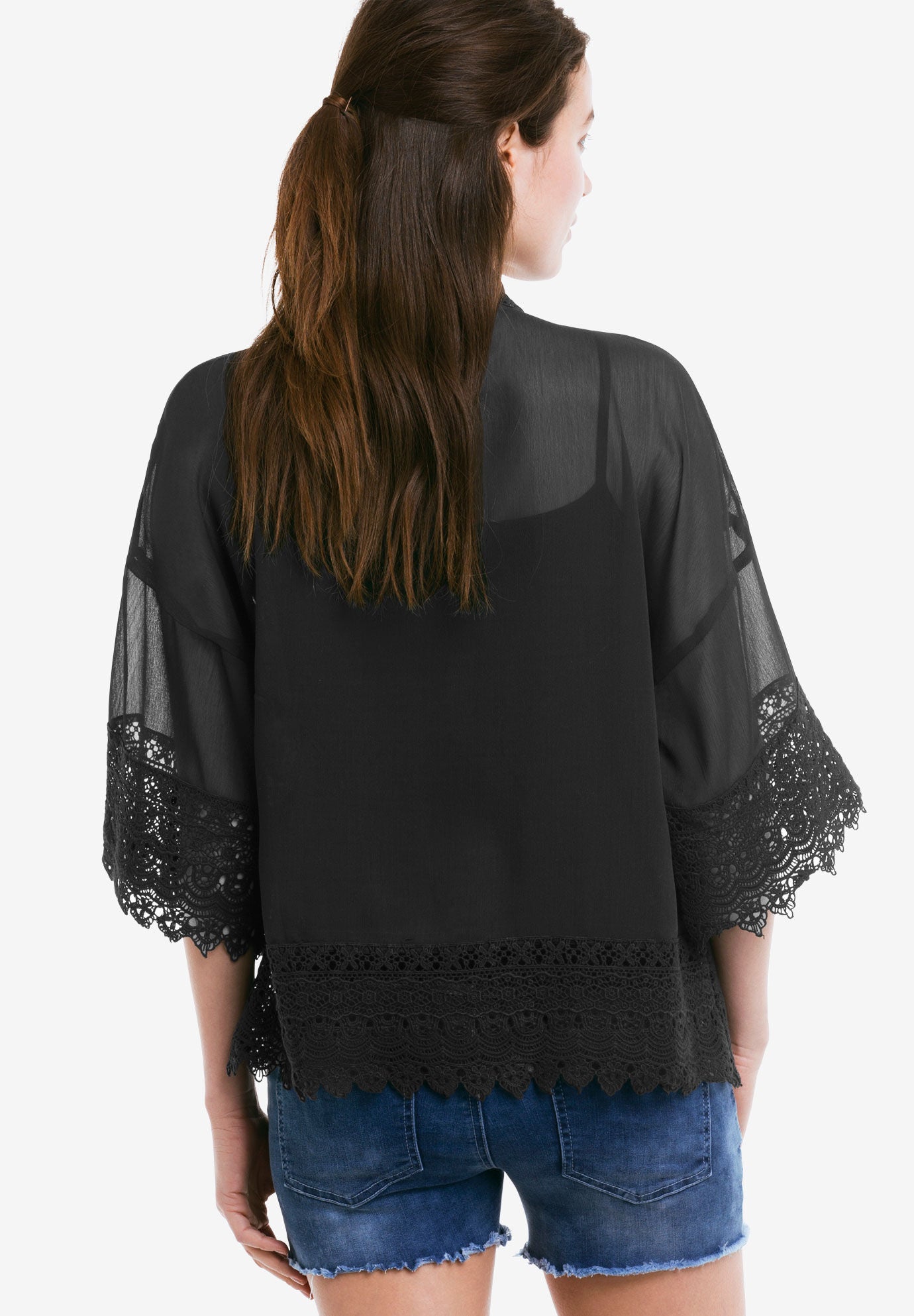 Sheer cardigan kimono hotsell