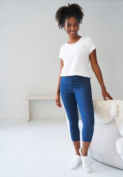 Mid-Rise Stretch Capri Jegging