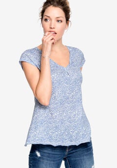 Plus Size V-Neck Shirts