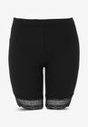 Lace Hem Bike Shorts, , alternate image number null