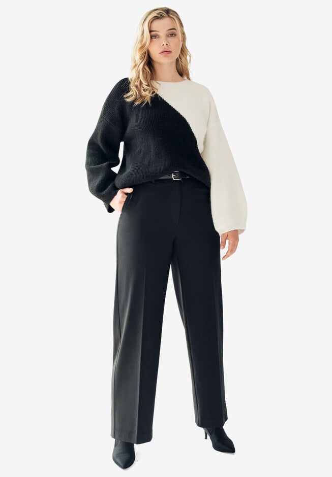 Colorblock Pullover Sweater, , alternate image number null