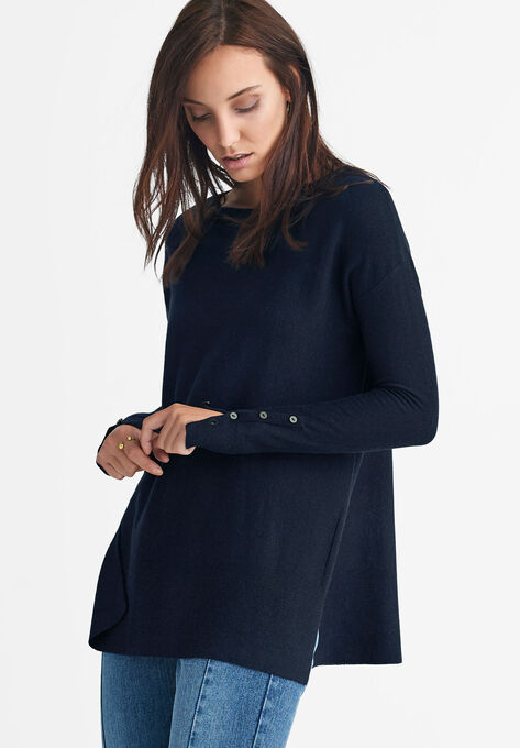 Boatneck Sweater Tunic, NAVY, hi-res image number null
