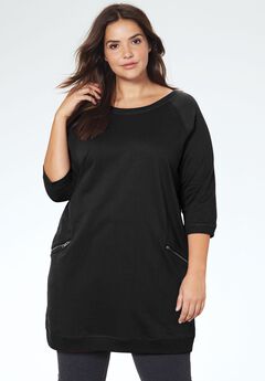 French Terry Zip Pocket Tunic