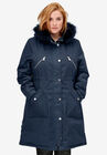 Side-Snap Zip-Front Parka, NAVY, hi-res image number null