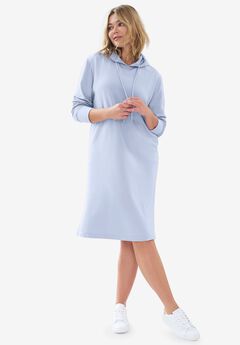 French Terry Hooded Sweatshirt Dress