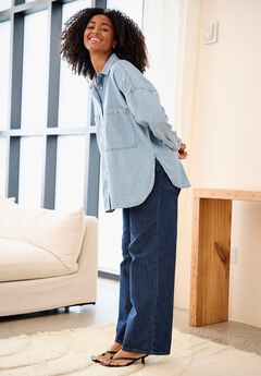 Stretch High-waist Wide Leg Jeans