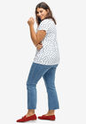 Printed cap sleeve tee, , alternate image number null