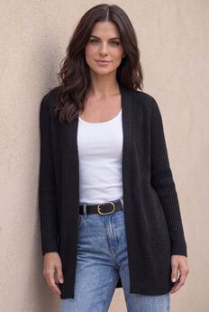 Plus Size Black Cardigans