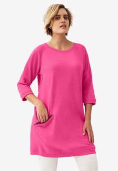 French Terry Zip Pocket Tunic