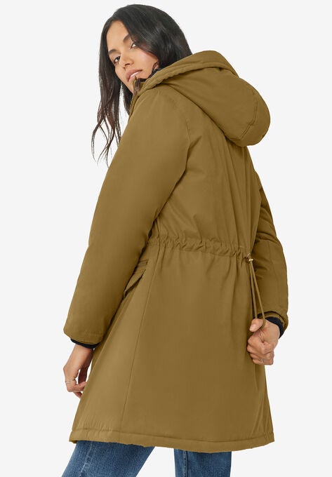 Back Drawstring Modern Parka, , on-hover image number null