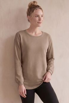 Ellos Studio French Terry A-Line Blouson Sleeve Sweatshirt Tunic