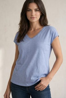Crochet Trim Tee