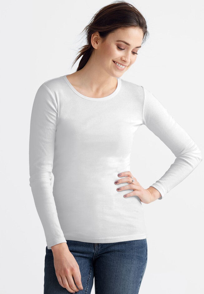 Long Sleeve Tee, WHITE, hi-res image number null