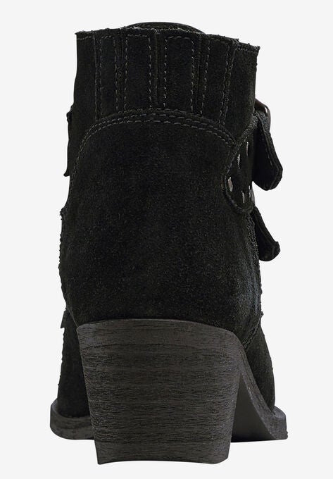 Two Buckle Suede Bootie, , on-hover image number null