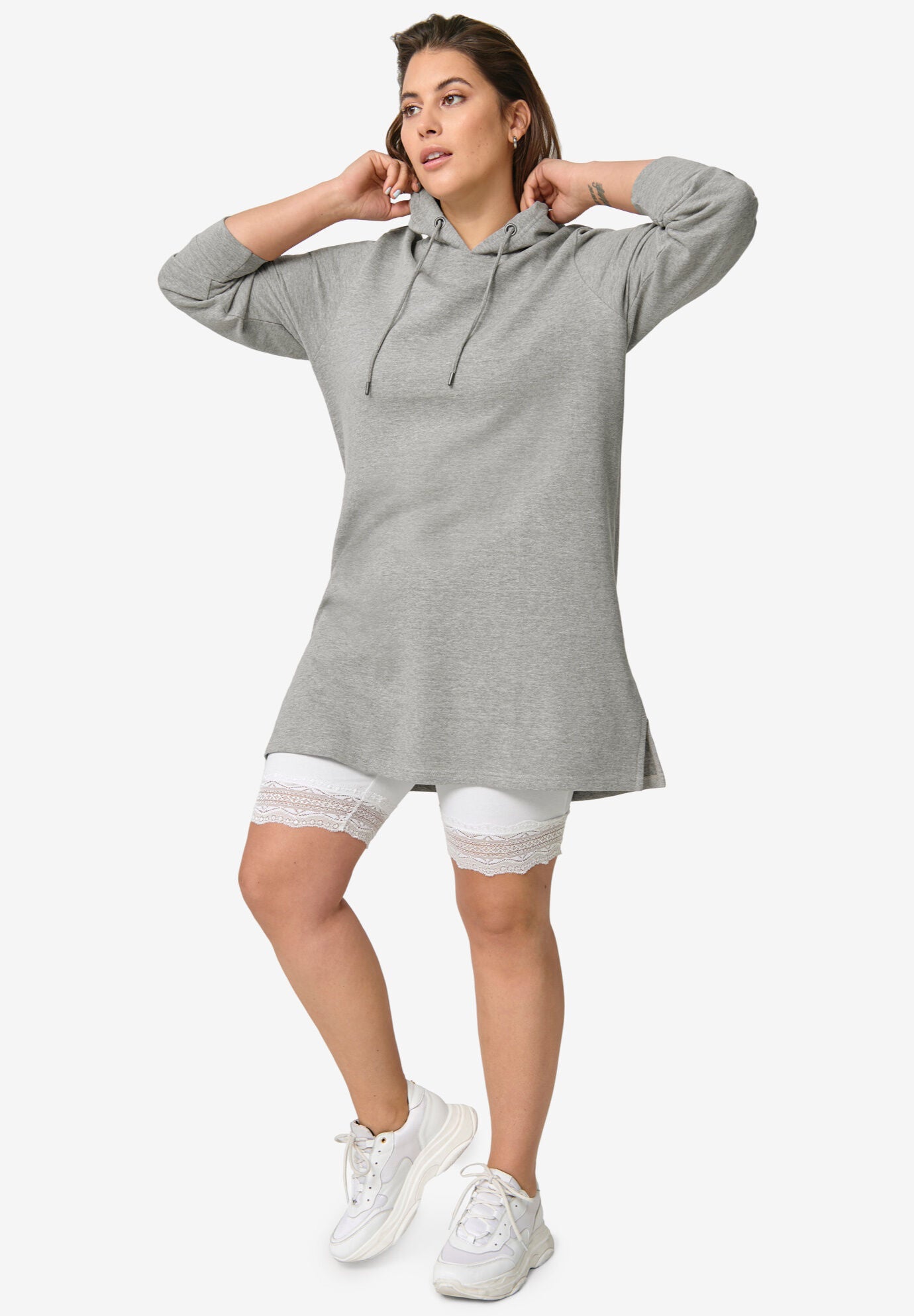 Lace Hem Bike Shorts Catherines