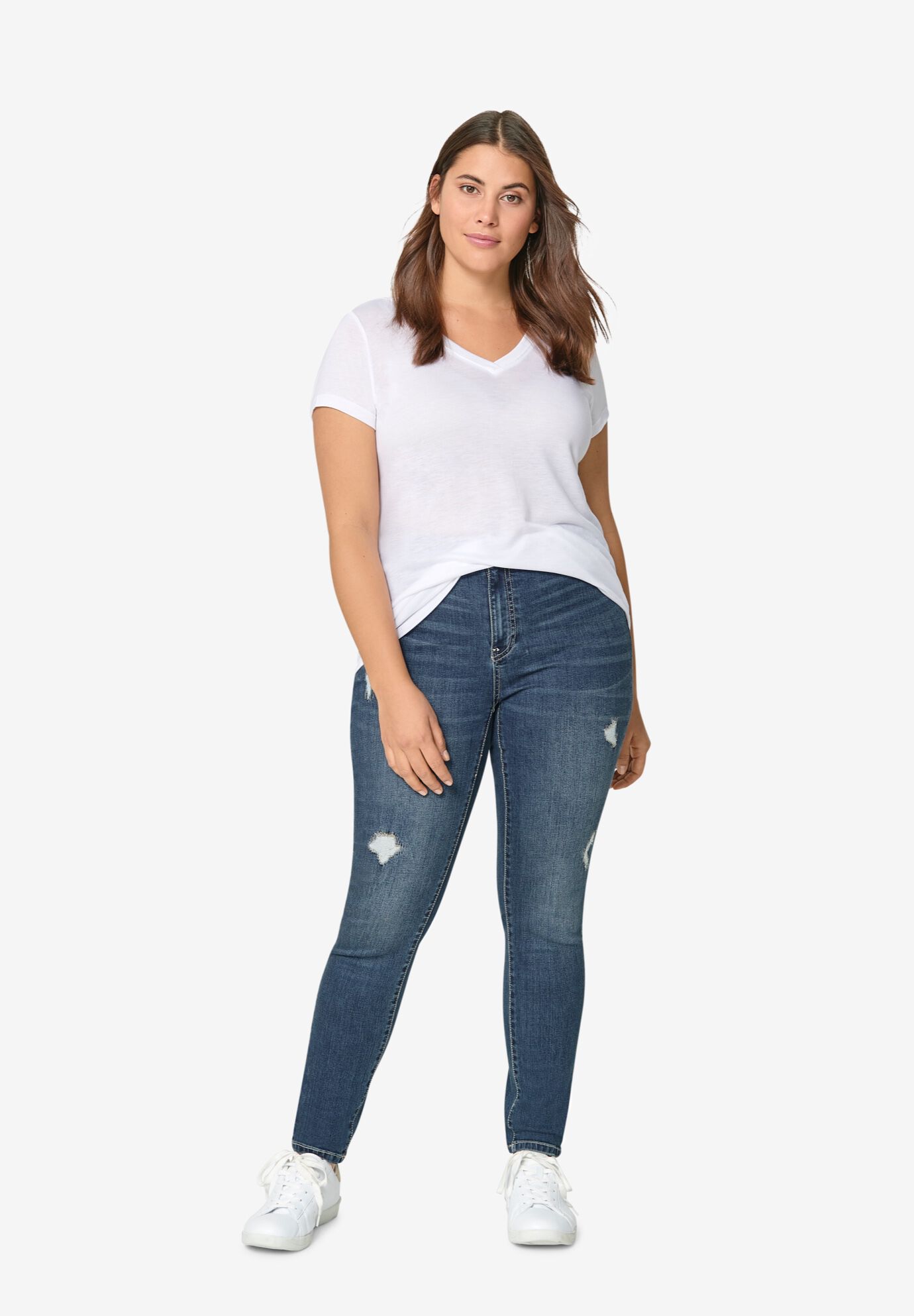 skinny jeans with elastic waistband