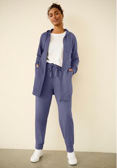 French Terry Drawstring Elastic Waistband Jogger