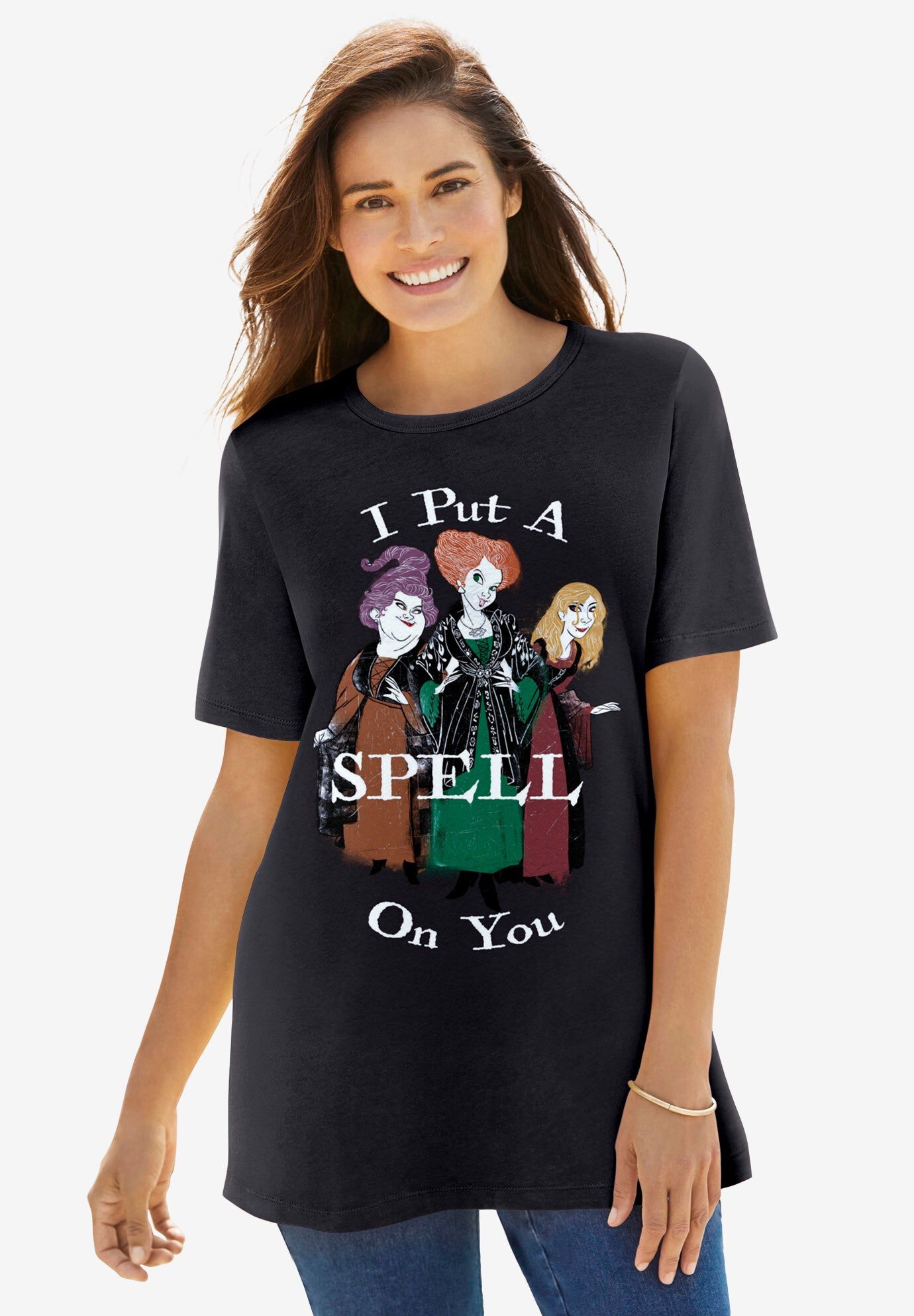 Disney Black Hocus Pocus Spell Tee, BLACK HOCUS POCUS, hi-res image number 0