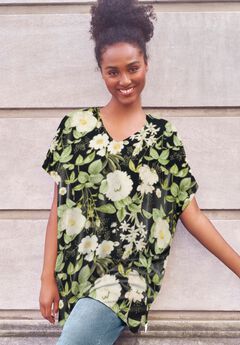 Plus Size V Neck Tops