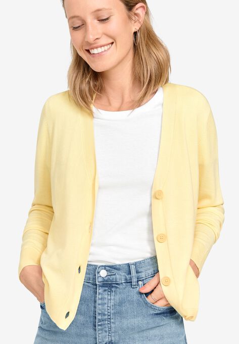 Boxy Cardigan, BUTTER, hi-res image number null