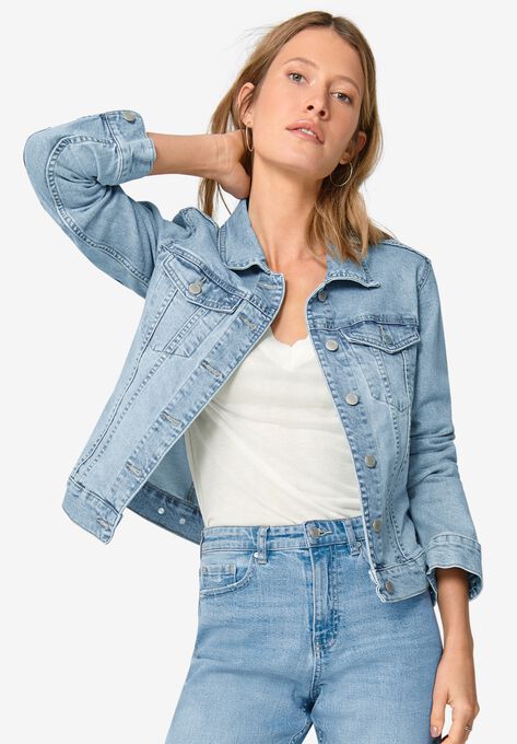 Classic Denim Jacket, LIGHT BLUE STONEWASH, hi-res image number null