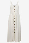 Button-Front A-Line Dress, , alternate image number null