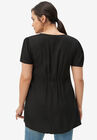 V-Neck Button-Front Tunic, , on-hover image number null