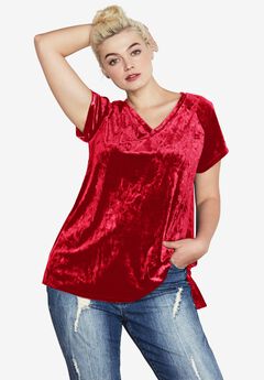 Plus Size V-Neck Shirts