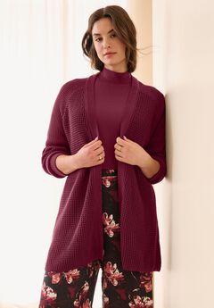 Plus Size Open Front Cardigan Sweaters