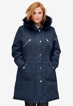 Side-Snap Zip-Front Parka