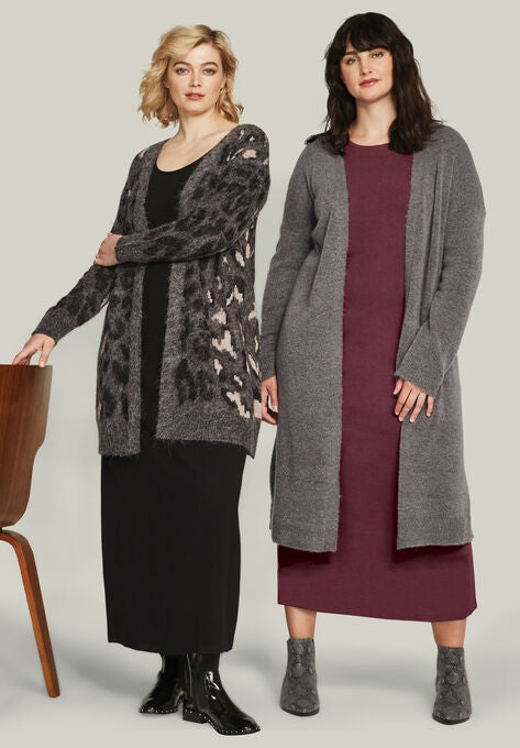 3/4 Sleeve Knit Maxi Dress by ellos®, , alternate image number null