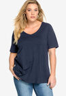 V-Neck A-Line Tunic, NAVY, hi-res image number null