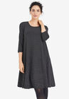 Glitter Knit Dress, BLACK SILVER, hi-res image number null