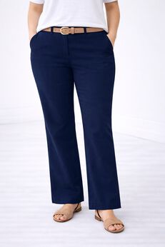 Mid-Rise Stretch Chino Bootcut Pants