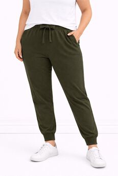 French Terry Drawstring Elastic Waistband Jogger