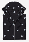 Disney Zip Up Fleece Hoodie Black Mickey Ears, , alternate image number null