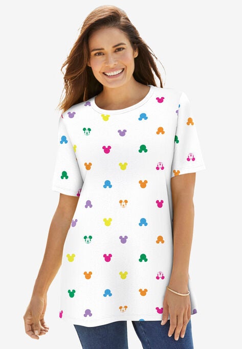 Disney Crewneck Tee, WHITE MULTI MICKEY, hi-res image number null