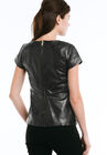 Back Zip Leather Top, , on-hover image number null