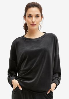 Boxy Velour Lounge Sweatshirt