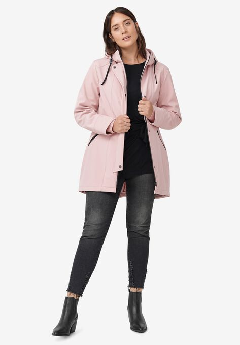 Bonded High-Low Jacket, MAUVE BLUSH, hi-res image number null
