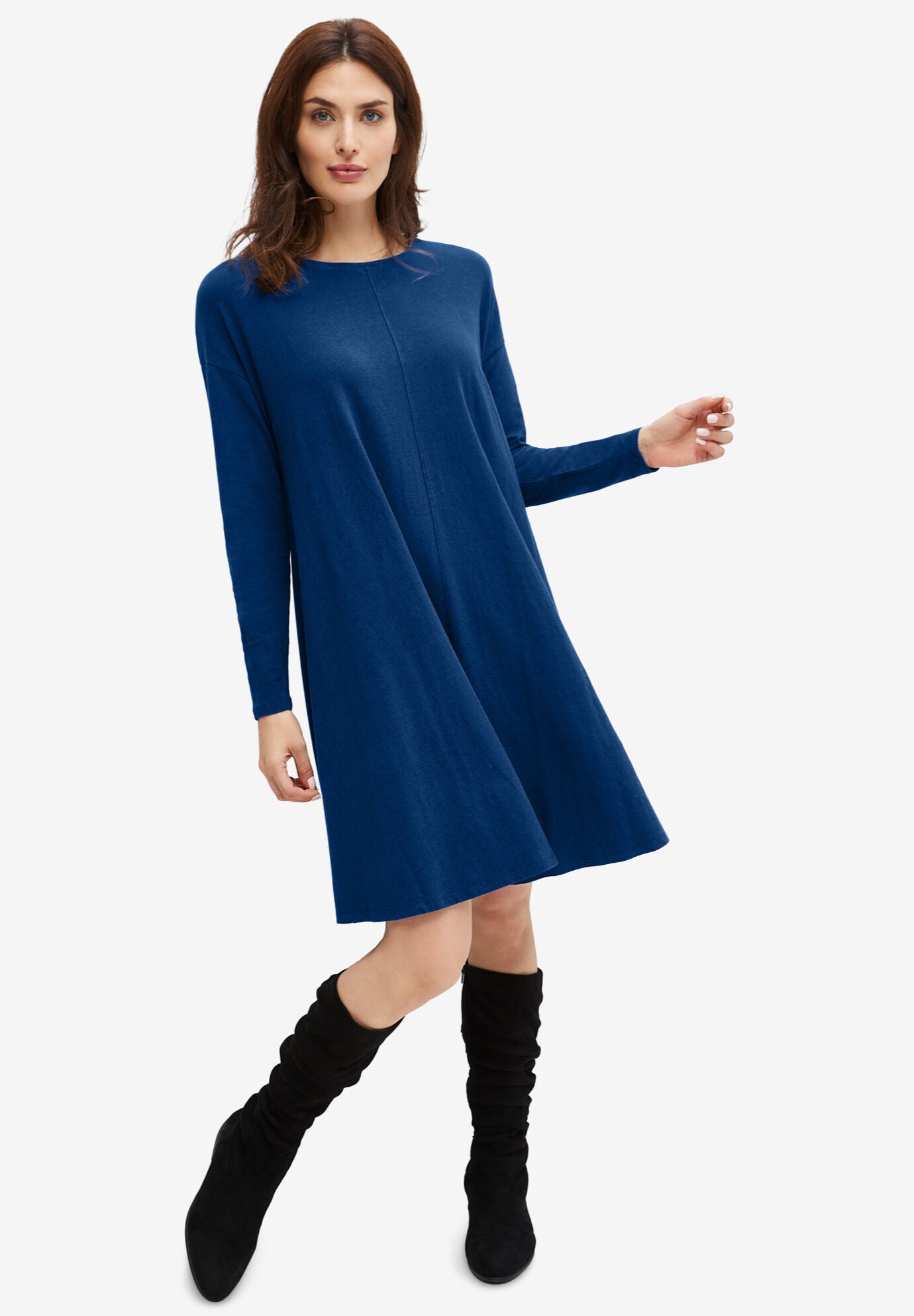Knit trapeze dress deals
