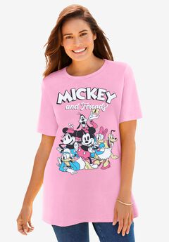 Pink Mickey Friends Crewneck Tee