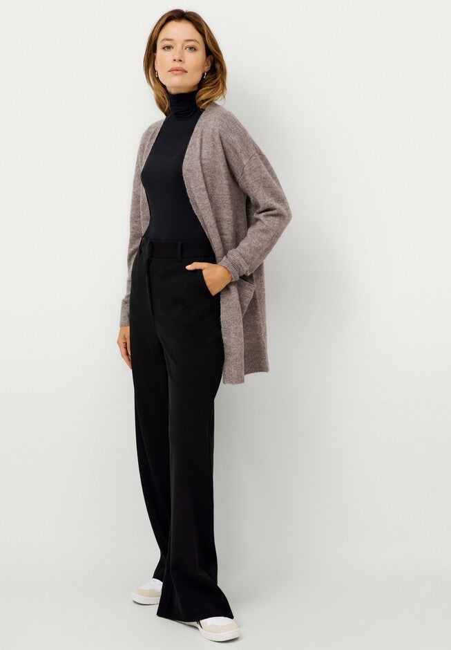 Long Open Cardigan With Pockets, , alternate image number null