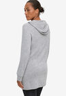 Marled Knit Hooded Lounge Tunic, , on-hover image number 1