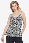 A-line Print Tank, BLACK IVORY PRINT, hi-res image number null
