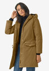 Back Drawstring Modern Parka, GOLDEN OLIVE, hi-res image number null
