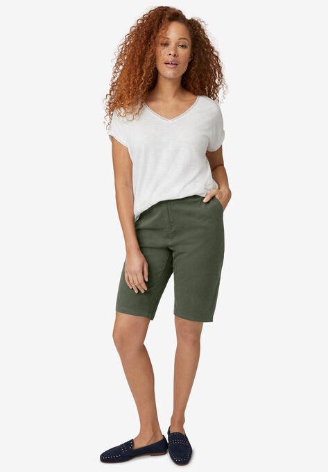 Bermuda Shorts, DEEP OLIVE, hi-res image number null